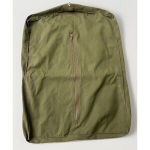 Vintage WWII OD Military Canvas Officers Uniform Garment Bag DOZ4 Zipper B-4